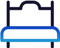 Hotel bed icon